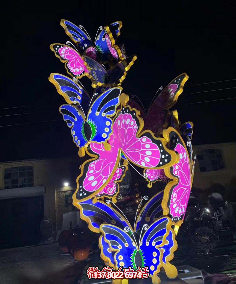 玻璃鋼蝴蝶雕塑，彩繪操場(chǎng)裝飾
