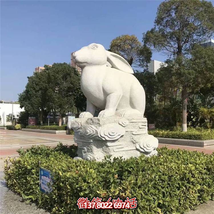 精美十二生肖大理石石雕，高端戶外園林裝飾