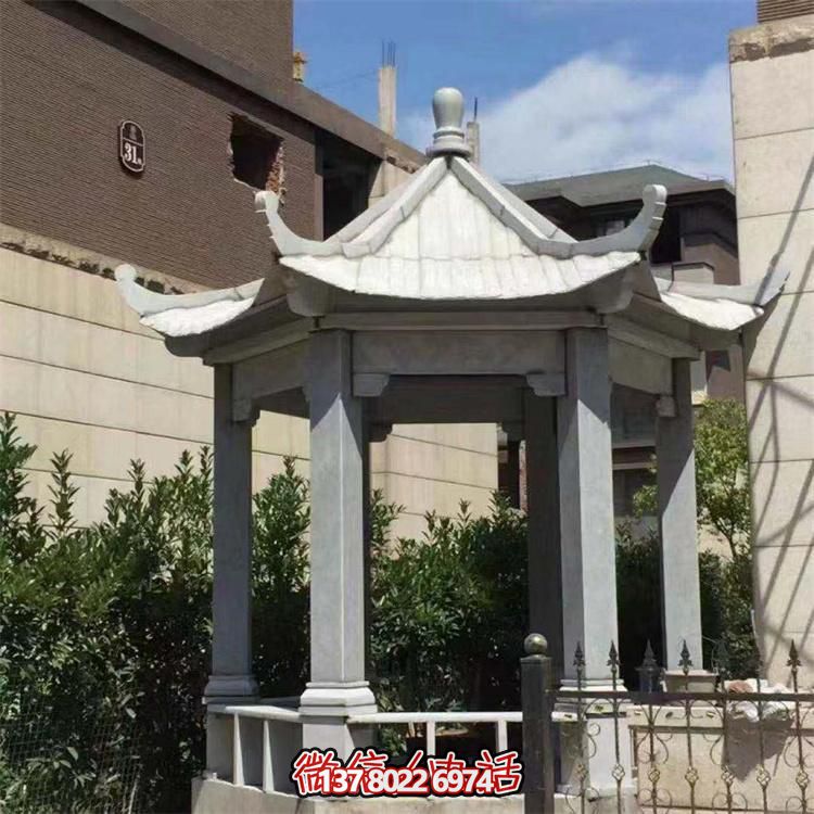 精美大理石涼亭，營(yíng)造完美宅院景象