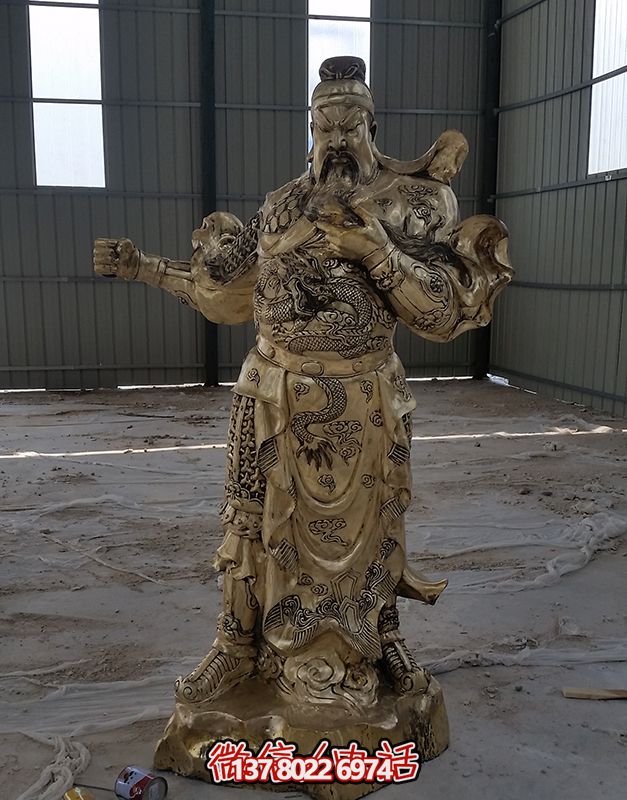 開(kāi)業(yè)大吉，關(guān)公佛像黃銅雕塑，招財(cái)進(jìn)寶