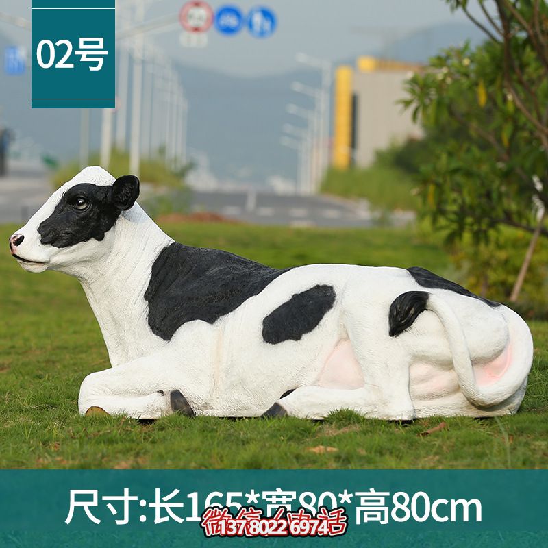 玻璃鋼牛雕塑，讓你的草坪只為休息
