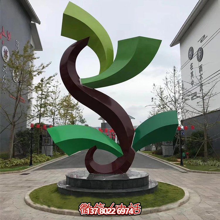 雕塑般的不銹鋼創(chuàng)意景觀，為你的小區(qū)或別墅增添幾何美感