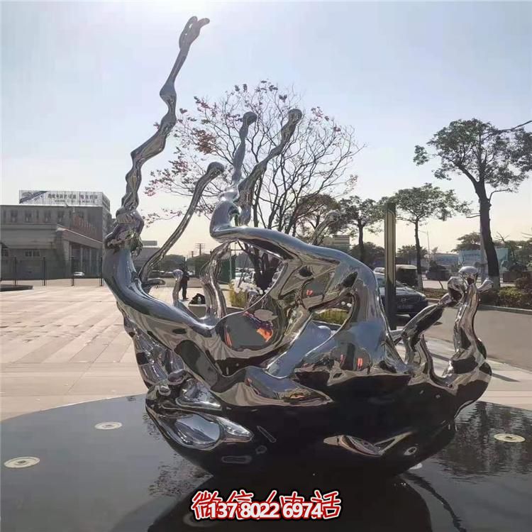 創意不銹鋼浪花雕塑，美化你的戶外廣場
