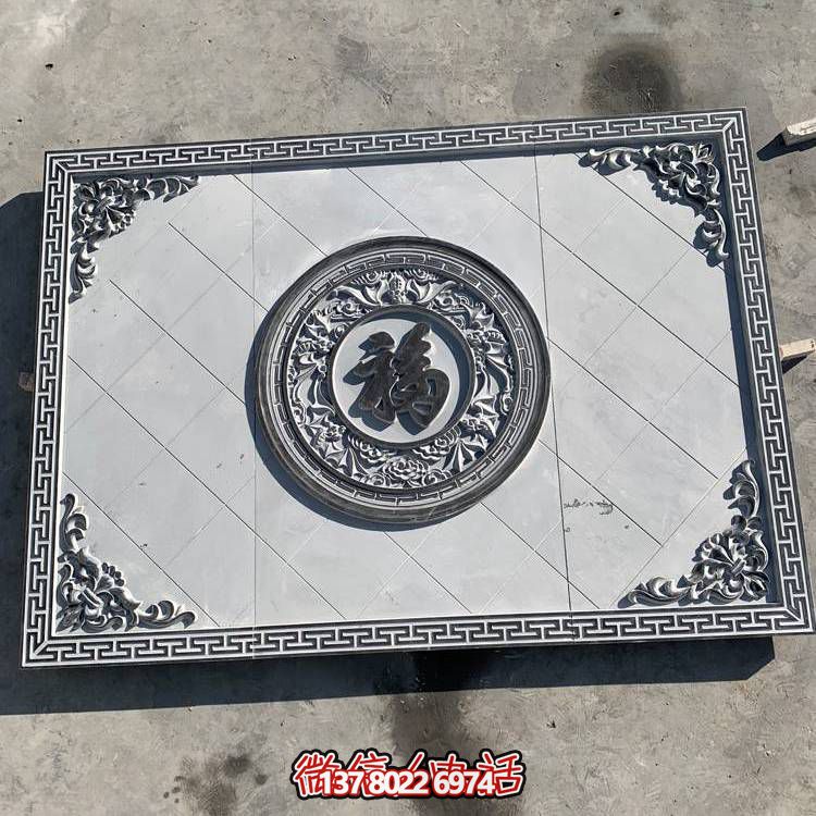 黃色沙巖浮雕影壁，景觀背景雕塑