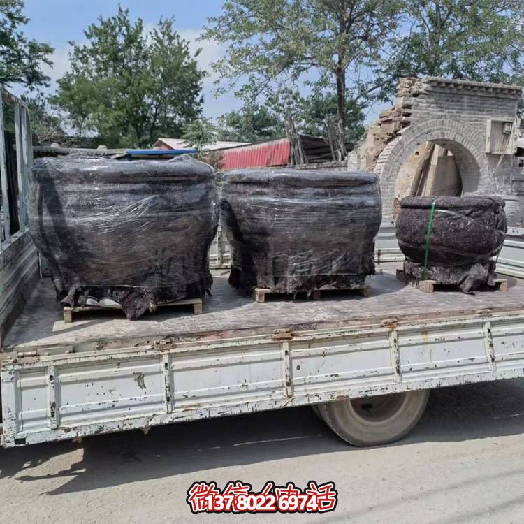 仿古石槽雕塑打造精美完美的古典景觀