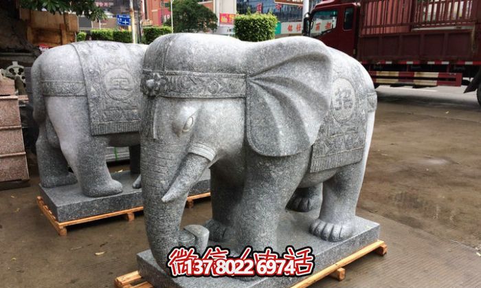 精美大理石雕塑藝術(shù)品，驚艷展現(xiàn)大象的宏偉氣勢