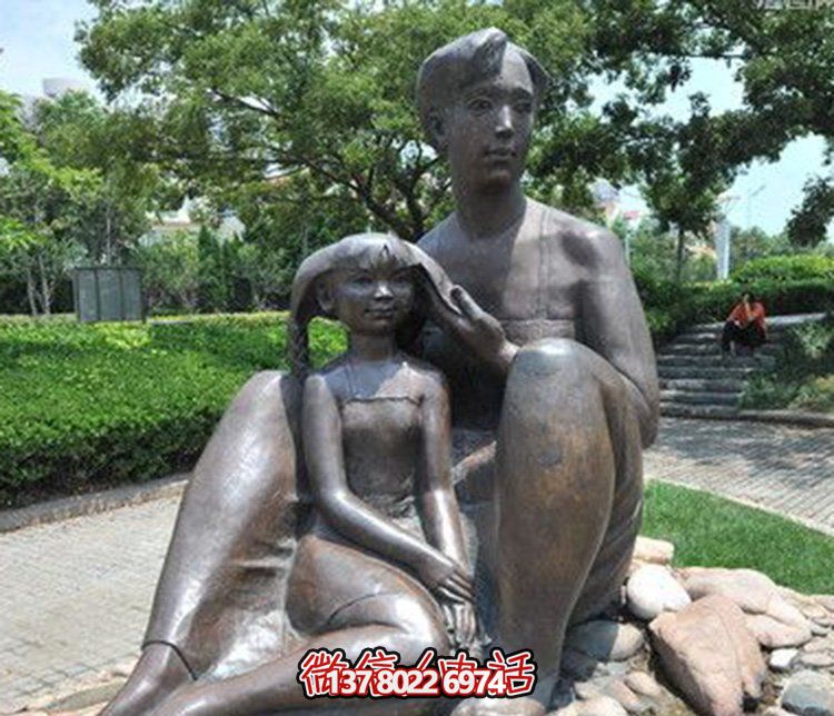母女情深銅雕塑，傳承傳統文化