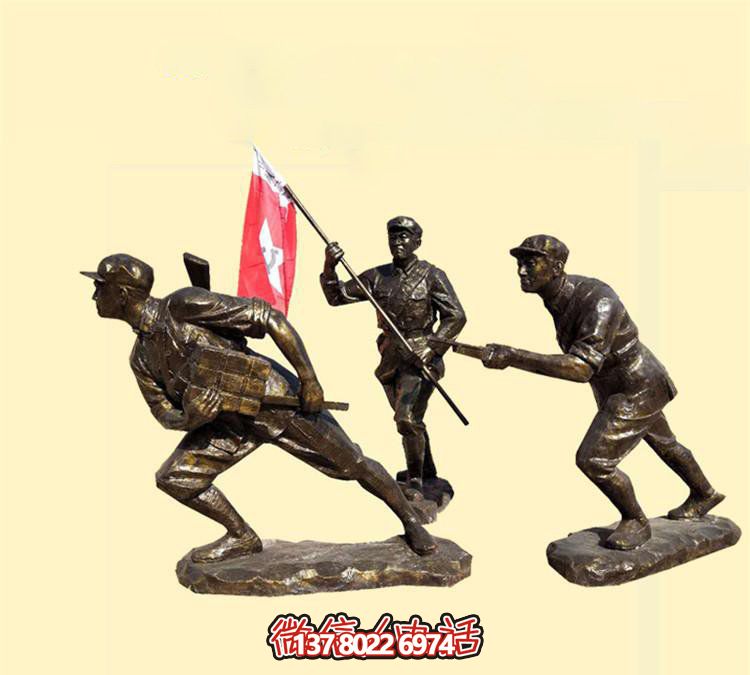 玻璃鋼八路軍雕塑,創意奔跑廣場裝飾 玻璃鋼八路軍雕塑,創意奔跑廣場裝飾
