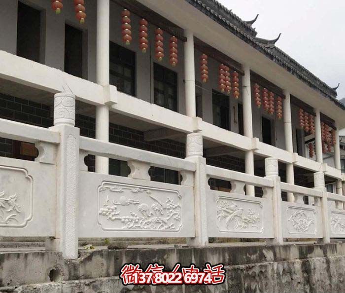 農(nóng)家院定制大理石欄桿雕塑