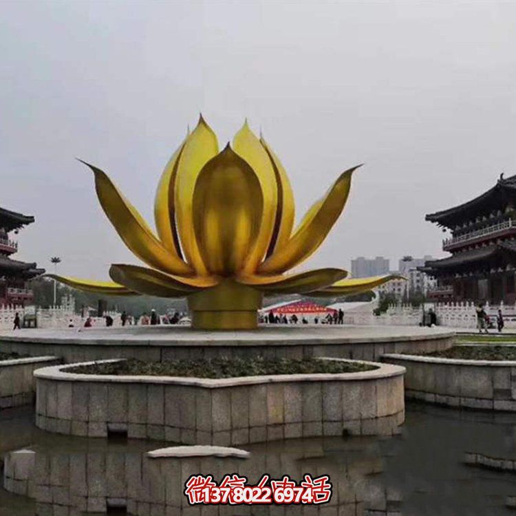 大型不銹鋼花朵景觀雕塑——點綴室外廣場