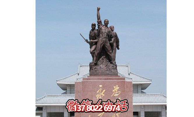 廣場抗戰時期人物紀念銅雕抗戰雕塑