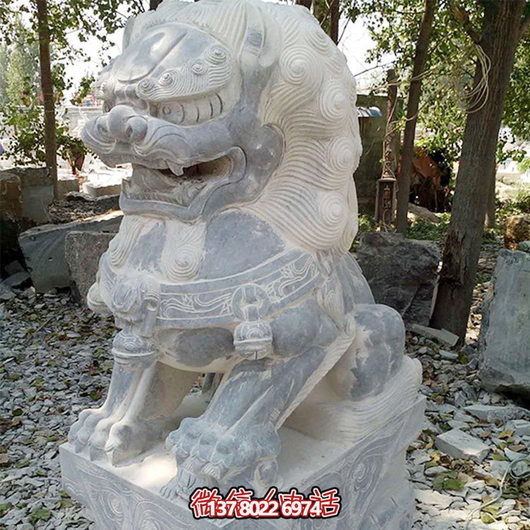 廣場景區(qū)擺件大理石獅子