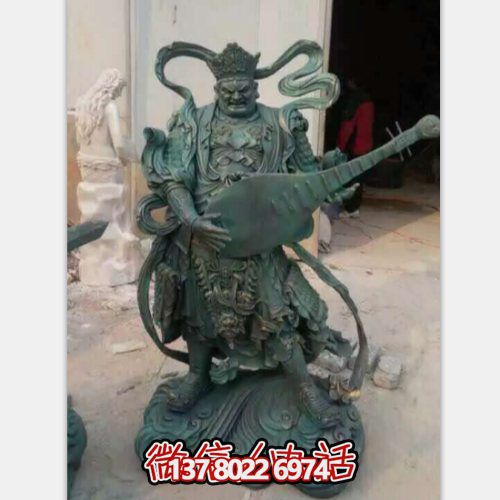 寺廟四大天王銅像玻璃鋼仿銅擺件