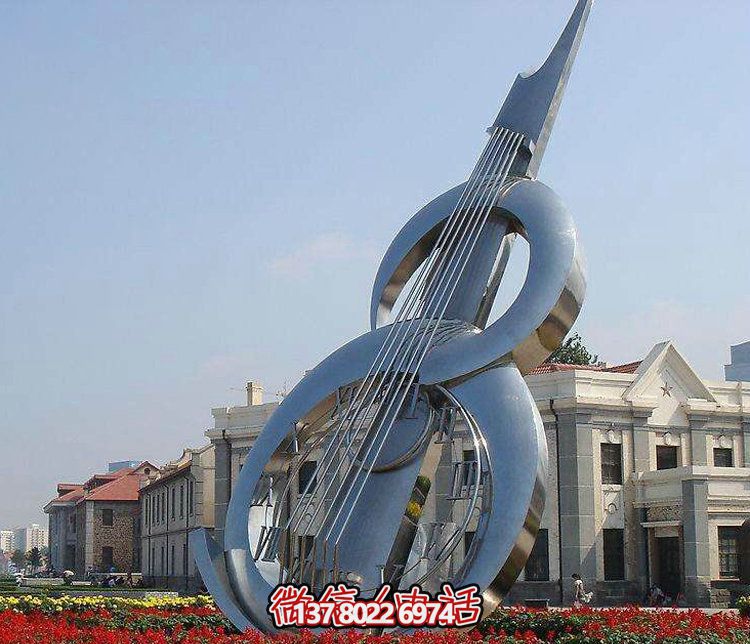 廣場創(chuàng)意不銹鋼鏡面葫蘆造型琴雕塑