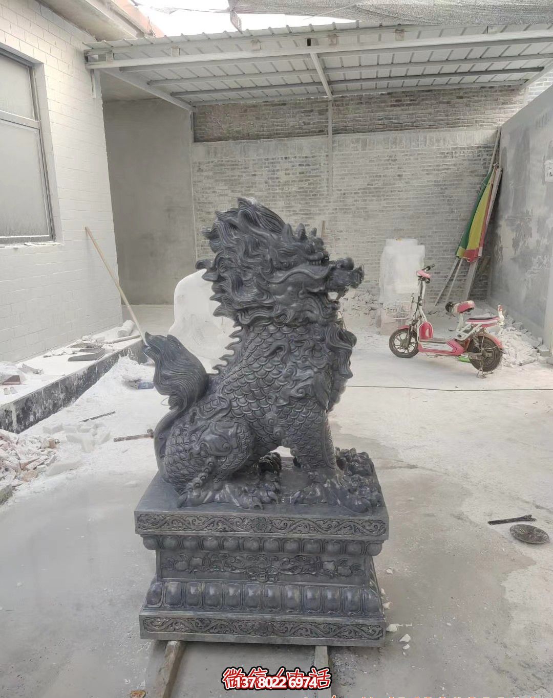 陵園砂石石雕園林景觀麒麟雕塑 陵園砂石石雕園林景觀麒麟雕塑