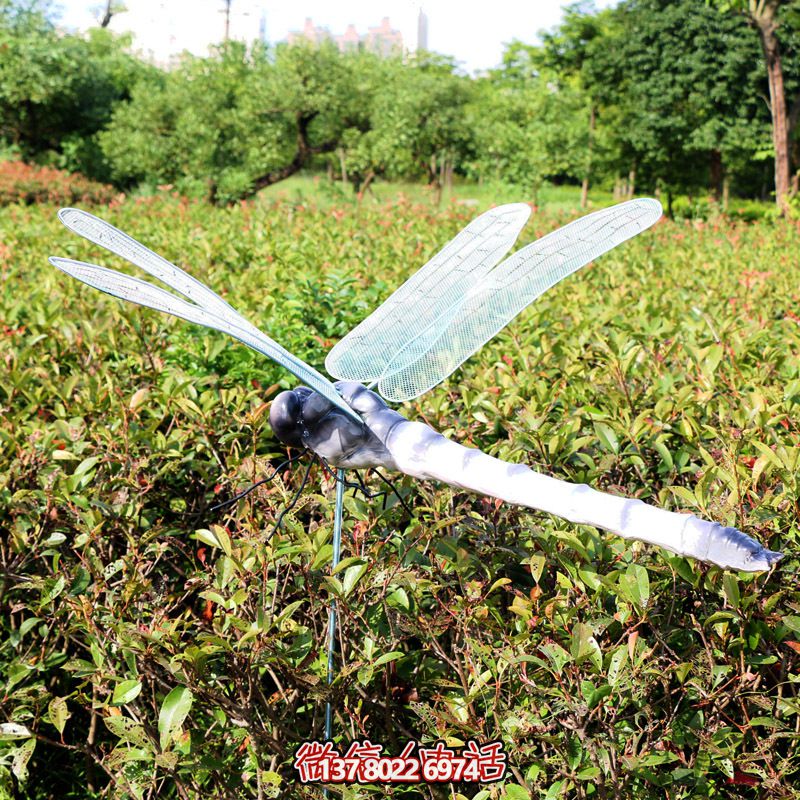 小區樂園彩繪仿真玻璃鋼蜻蜓雕塑 小區樂園彩繪仿真玻璃鋼蜻蜓雕塑