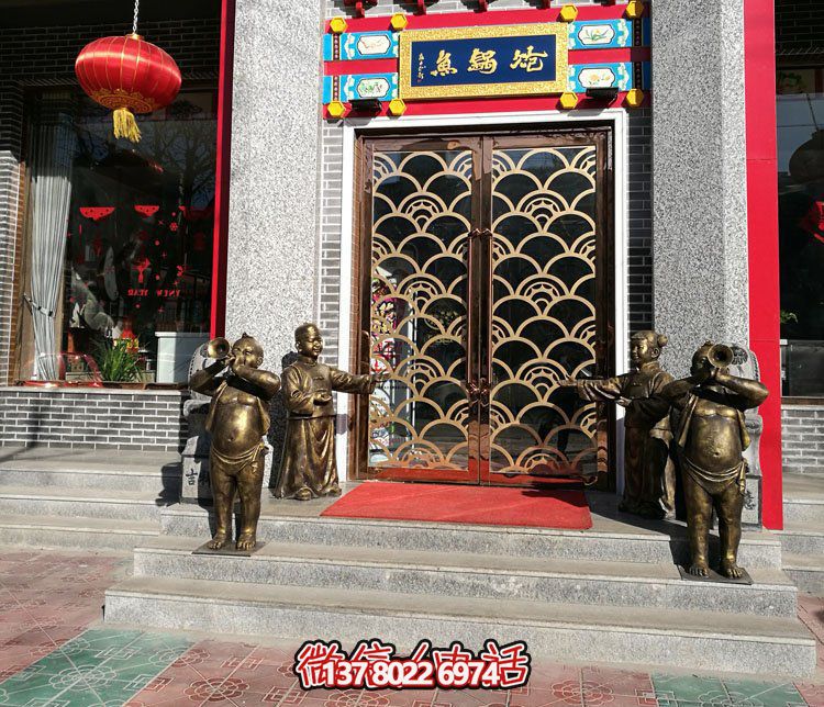 吹嗩吶酒店婚慶門口景觀銅雕擺件吹奏雕塑 吹嗩吶酒店婚慶門口景觀銅雕擺件吹奏雕塑