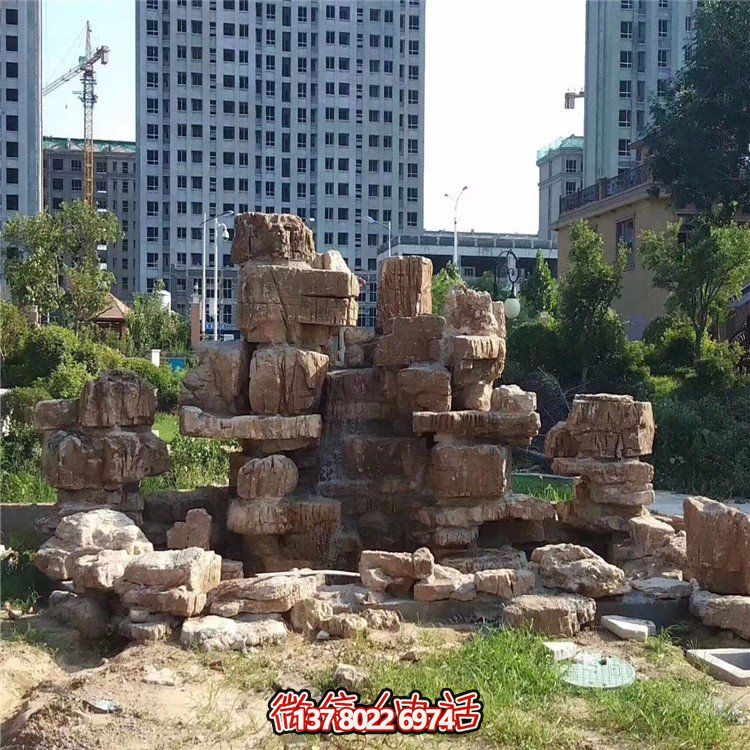 疊石假山，小區(qū)園林人造假山水景