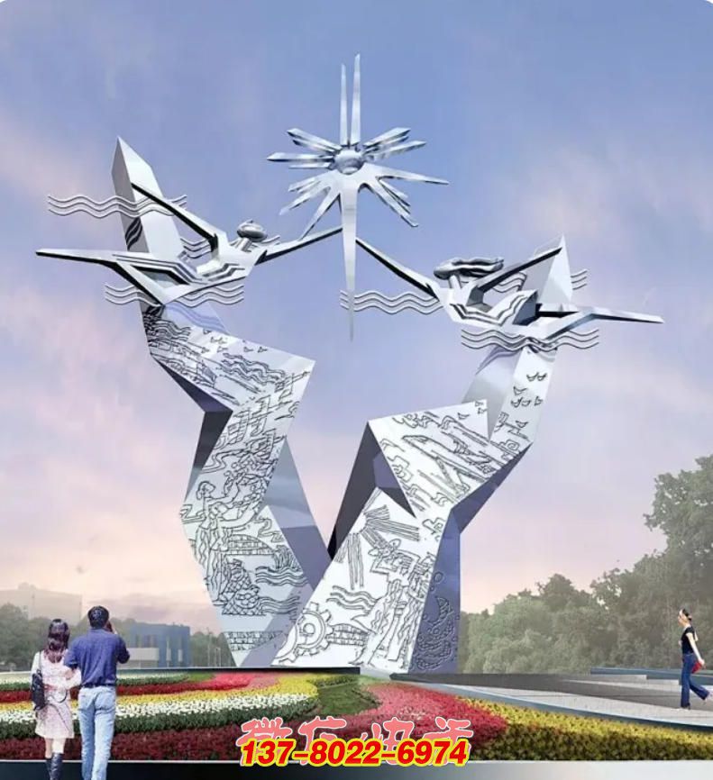 逐光筑夢：不銹鋼戶外景觀雕塑