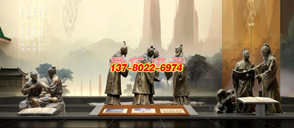 銅雕?傳統(tǒng)文人雅集交流人物景觀雕塑組